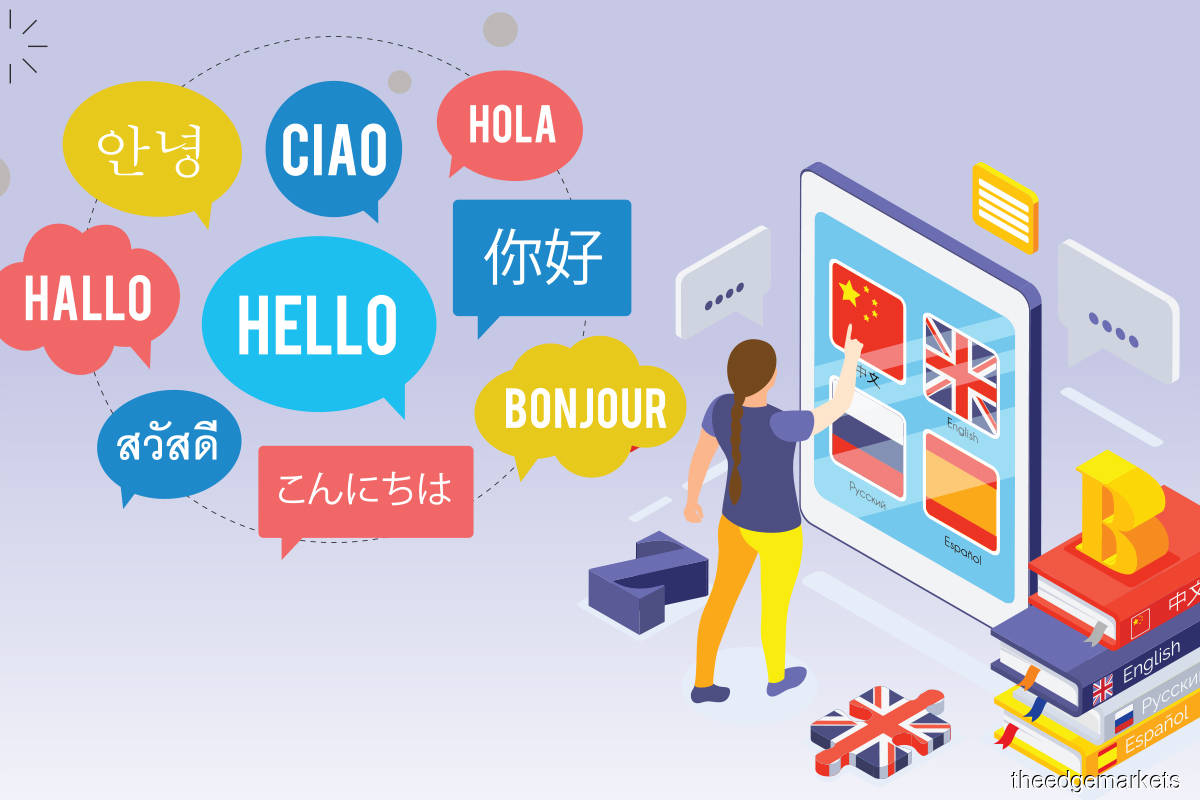 Hands holding speech bubbles with greetings